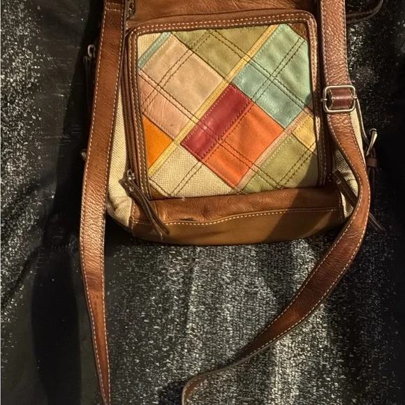 Fossil Colorful Patchwork Crossbody Bag vintage in excellent used condition - Picture 2 of 7